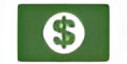 Green rectangle with white dollar sign.